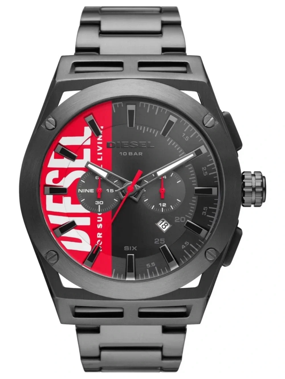 DIESEL Men's Timeframe Chronograph Gunmetal Stainless Steel Watch DZ4598